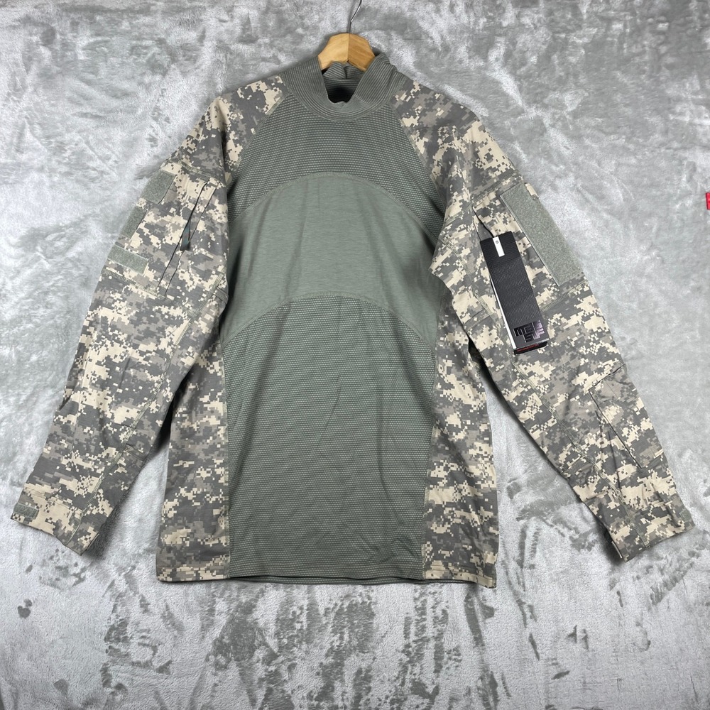 Massif Army Combat Shirt Mens L Green Camo Flame Resistant NWT ACS 04275